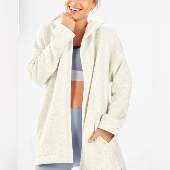 FABLETICS VANESSA HOODED CARDIGAN Soft pink size medium oversized style - Picture 1 of 14